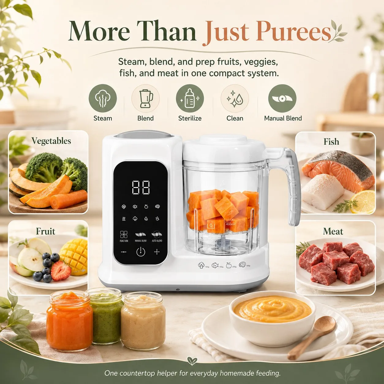 All-in-One Baby Food Steamer & Blender - Image 5