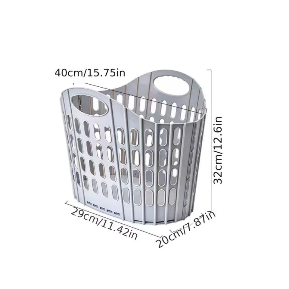 Plastic Laundry Basket with Handles - Image 2