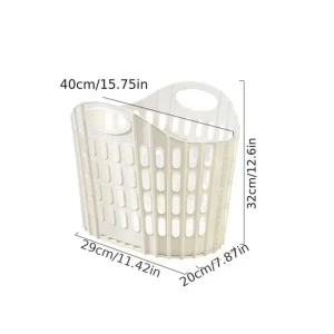 Plastic Laundry Basket with Handles - Thumbnail Image 6