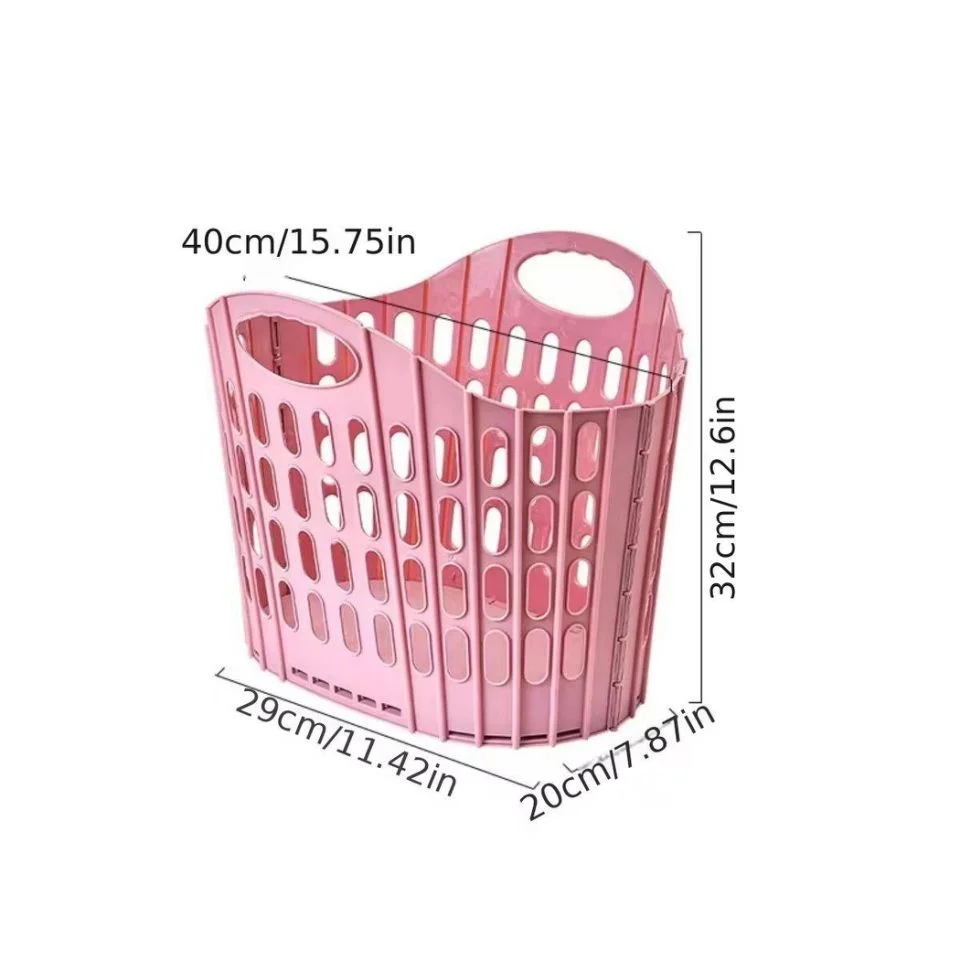 Plastic Laundry Basket with Handles - Image 5