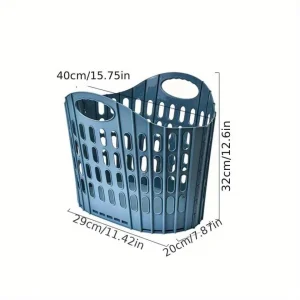 Plastic Laundry Basket with Handles - Thumbnail Image 4