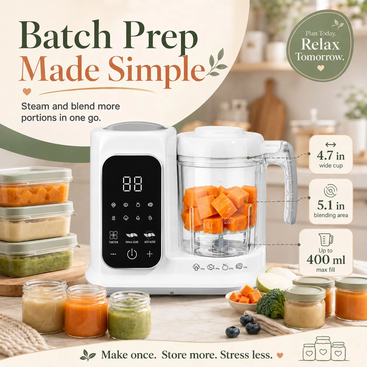 All-in-One Baby Food Steamer & Blender - Image 2