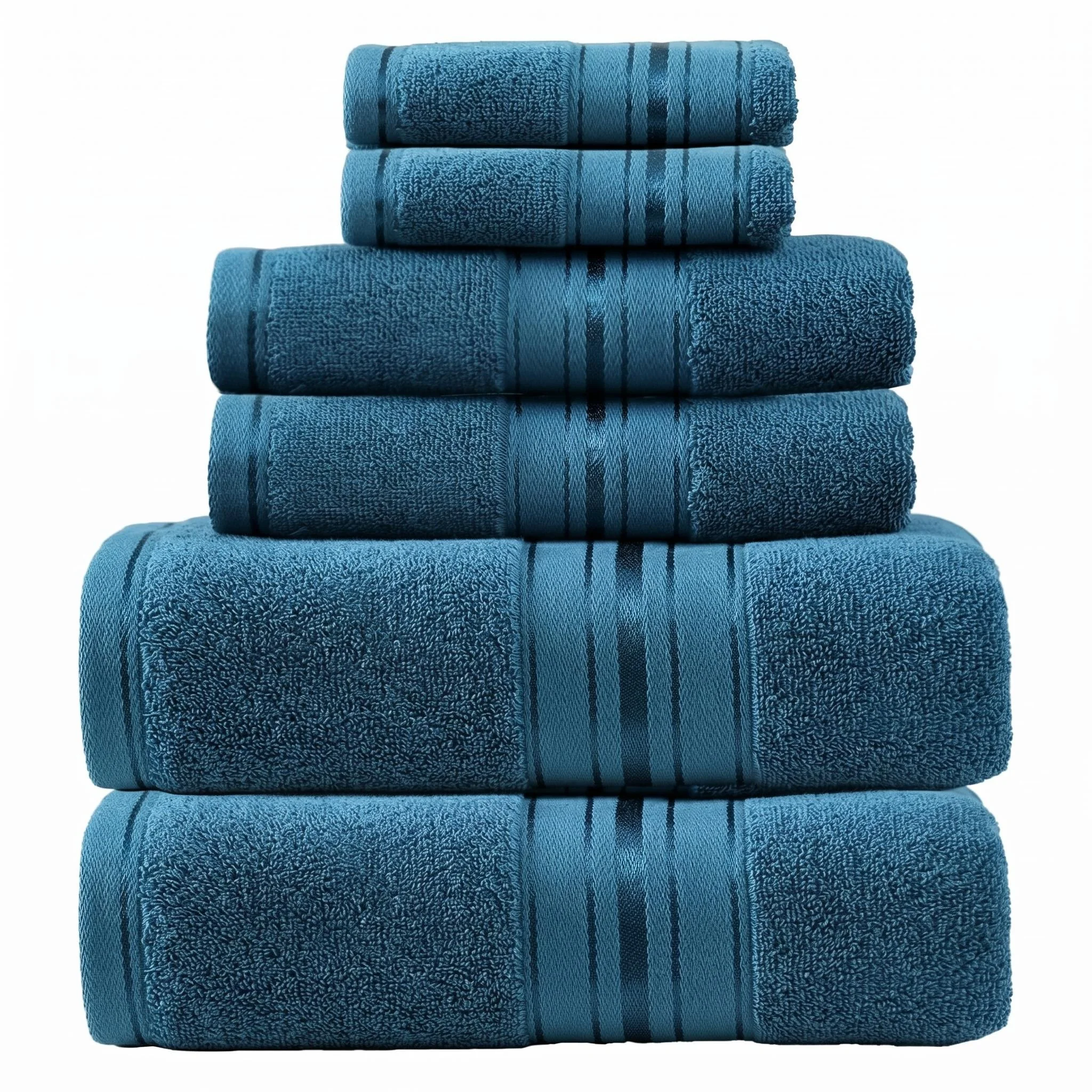 6-Piece 100% Cotton Turkish Towel Set - Image 3