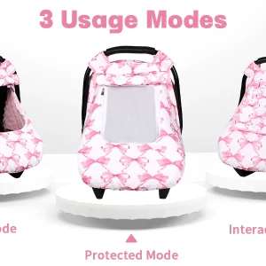 Infant Car Seat Canopy with Breathable Mesh - Thumbnail Image 5