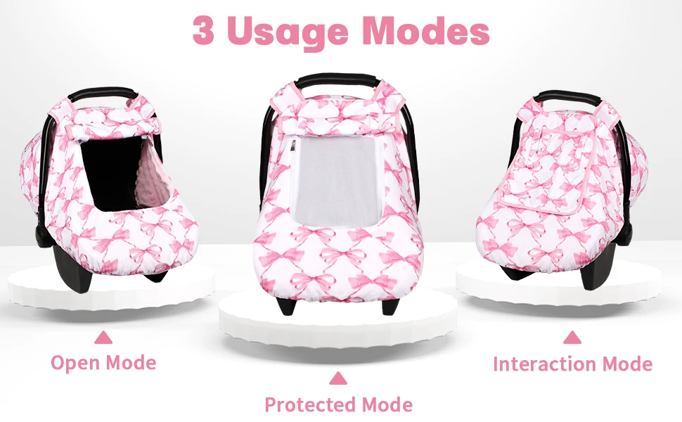 Infant Car Seat Canopy with Breathable Mesh - Image 5