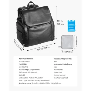 Breast Pump Backpack with Cooler Compartment