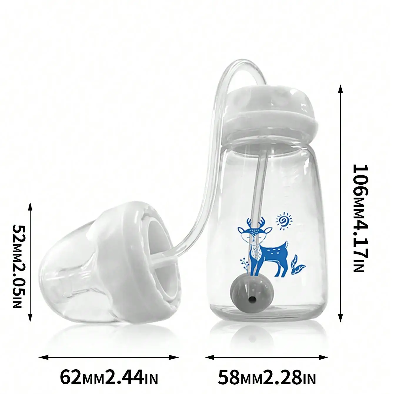 5oz Baby Feeding Bottle with Straw Brush - Image 5
