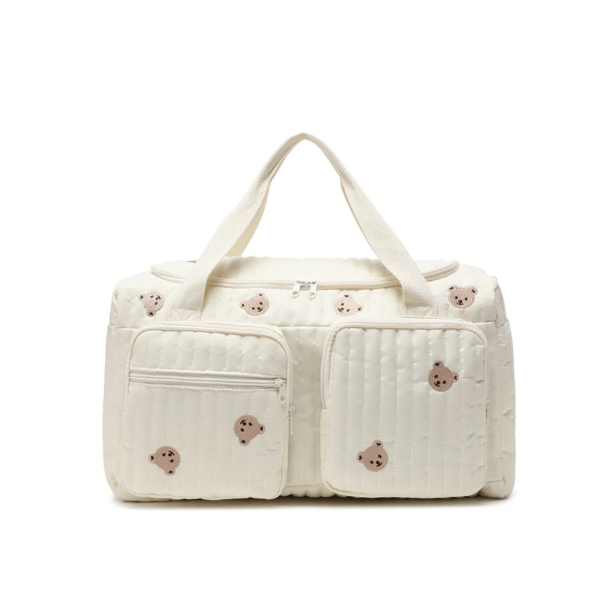 Cute Bear Embroidered Baby Diaper Bag - Image 1