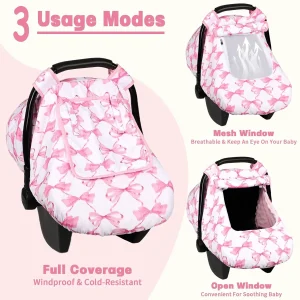 Infant Car Seat Canopy with Breathable Mesh - Thumbnail Image 2