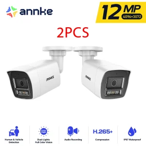 12MP PoE Smart IP Camera with Mic - Thumbnail Image 2