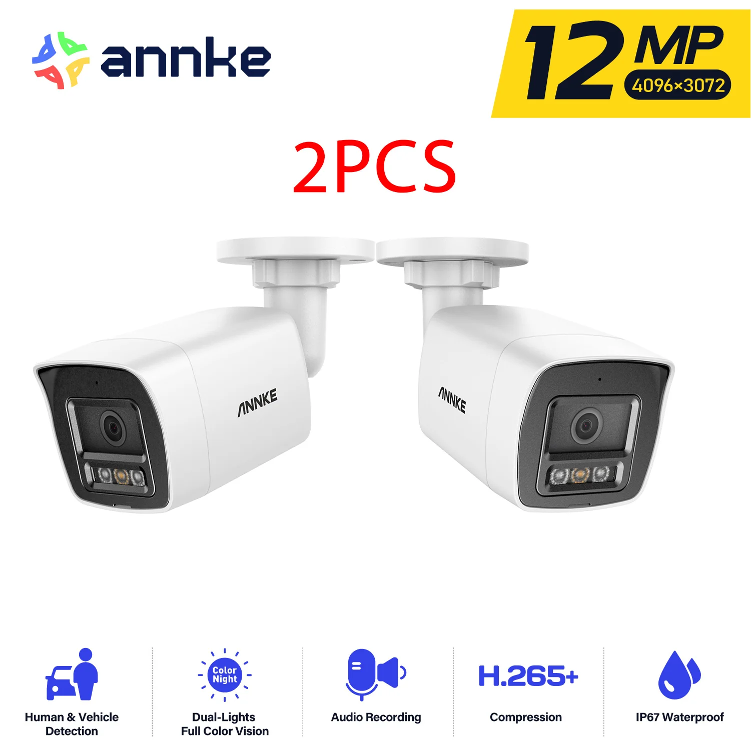 12MP PoE Smart IP Camera with Mic - Image 2