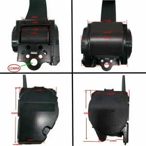 3-Point Retractable Car Safety Belt - Thumbnail Image 4