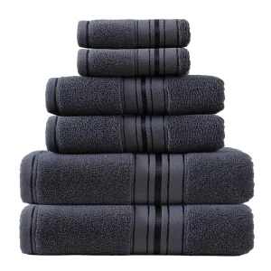 6-Piece 100% Cotton Turkish Towel Set - Thumbnail Image 8