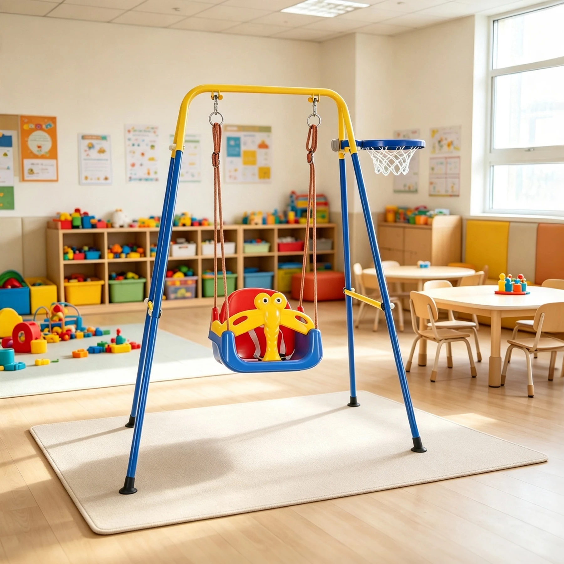 4-in-1 Kids Swing Set for Indoor & Outdoor - Image 1