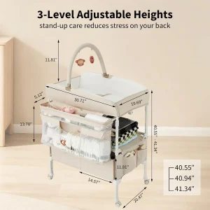 Portable Baby Changing Table with Wheels - Thumbnail Image 4