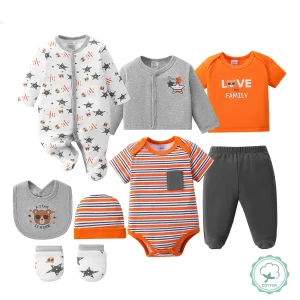 8-Piece Unisex Newborn Layette Set - Thumbnail Image 2