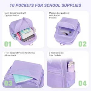 Heavy Duty Mesh Backpack for School & Travel - Thumbnail Image 3