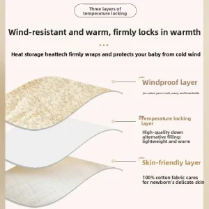 Cotton Newborn Swaddle Blanket with Bunny Ears - Thumbnail Image 2