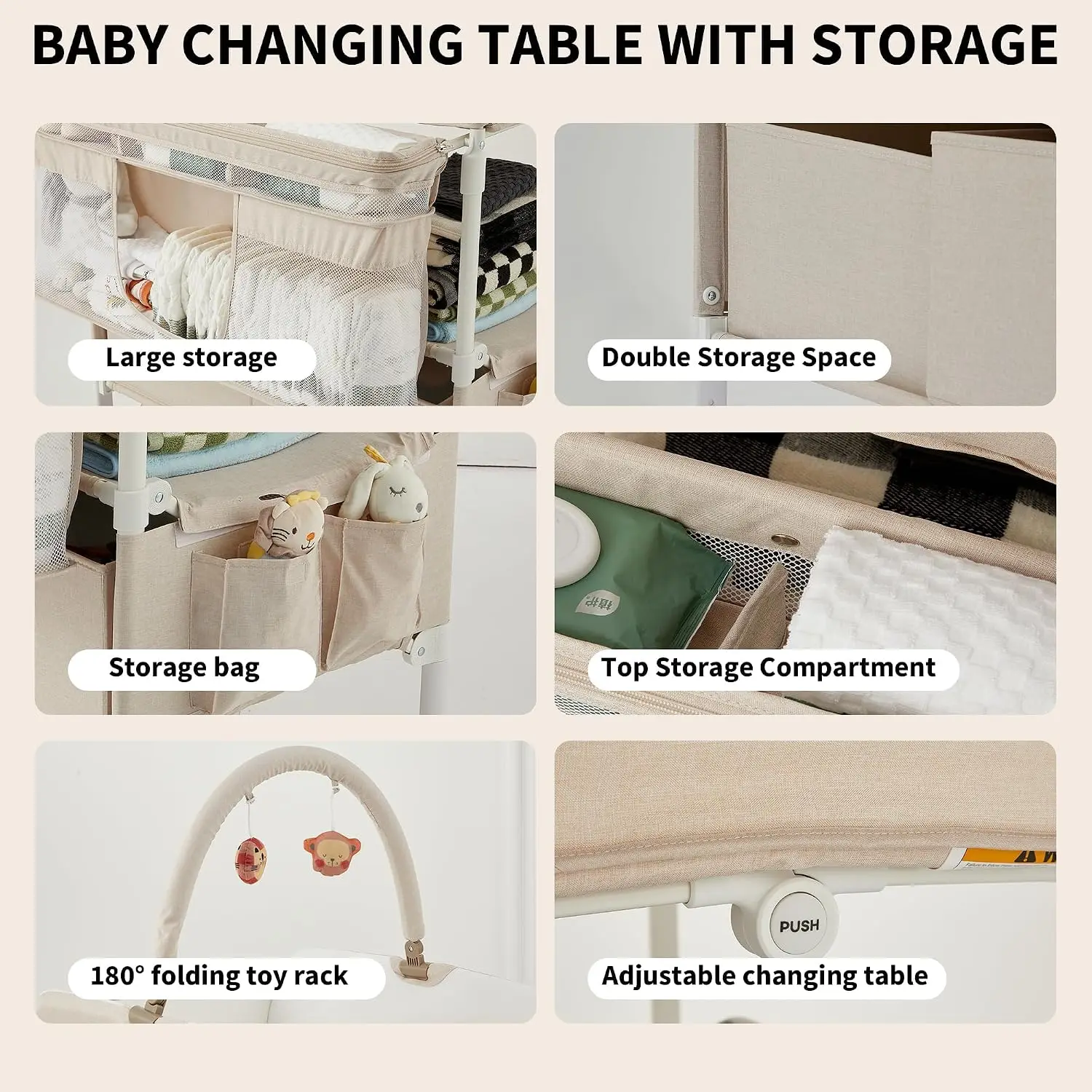 Portable Baby Changing Table with Wheels - Image 5