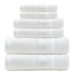 6-Piece 100% Cotton Turkish Towel Set - Thumbnail Image 4