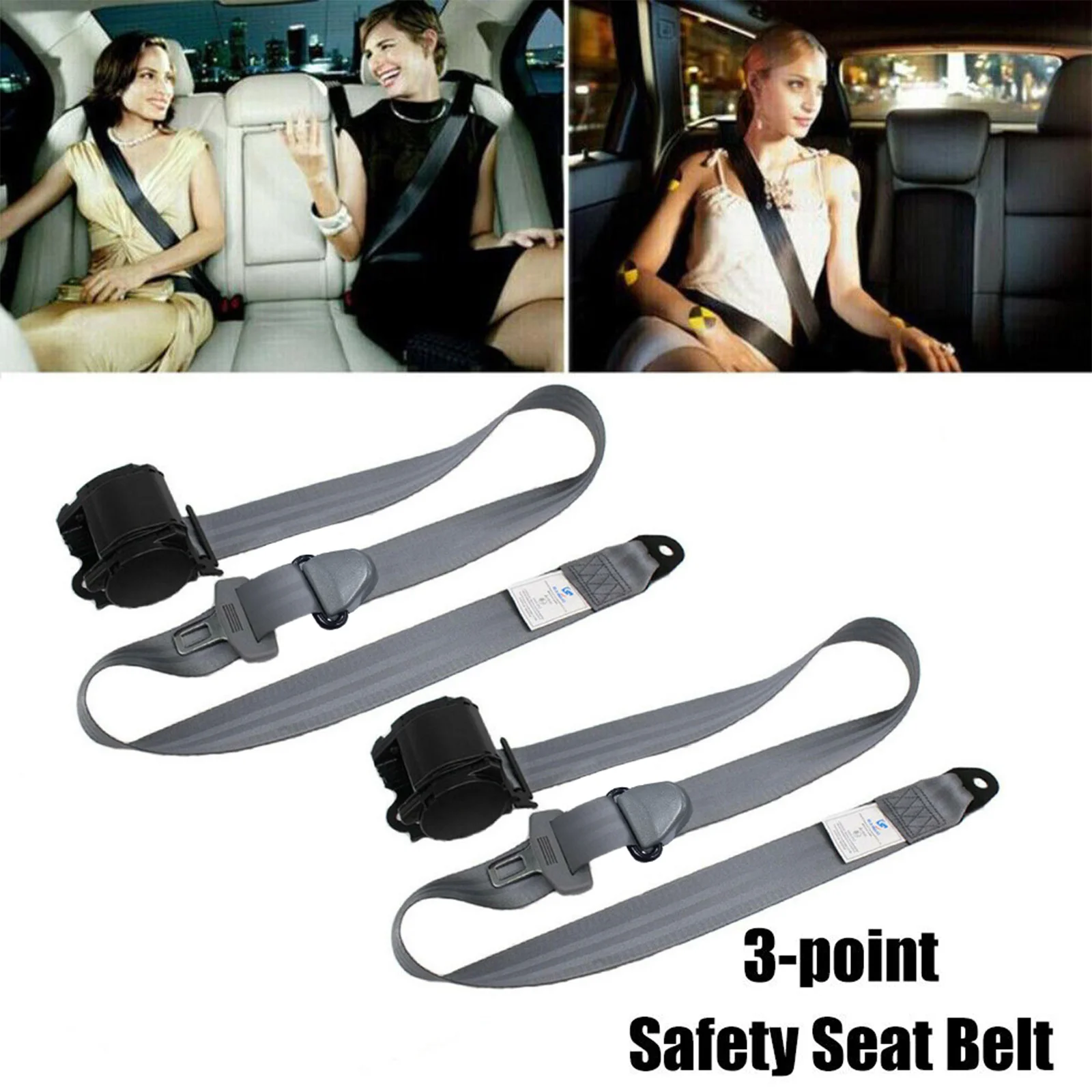 3-Point Retractable Car Safety Belt - Image 2