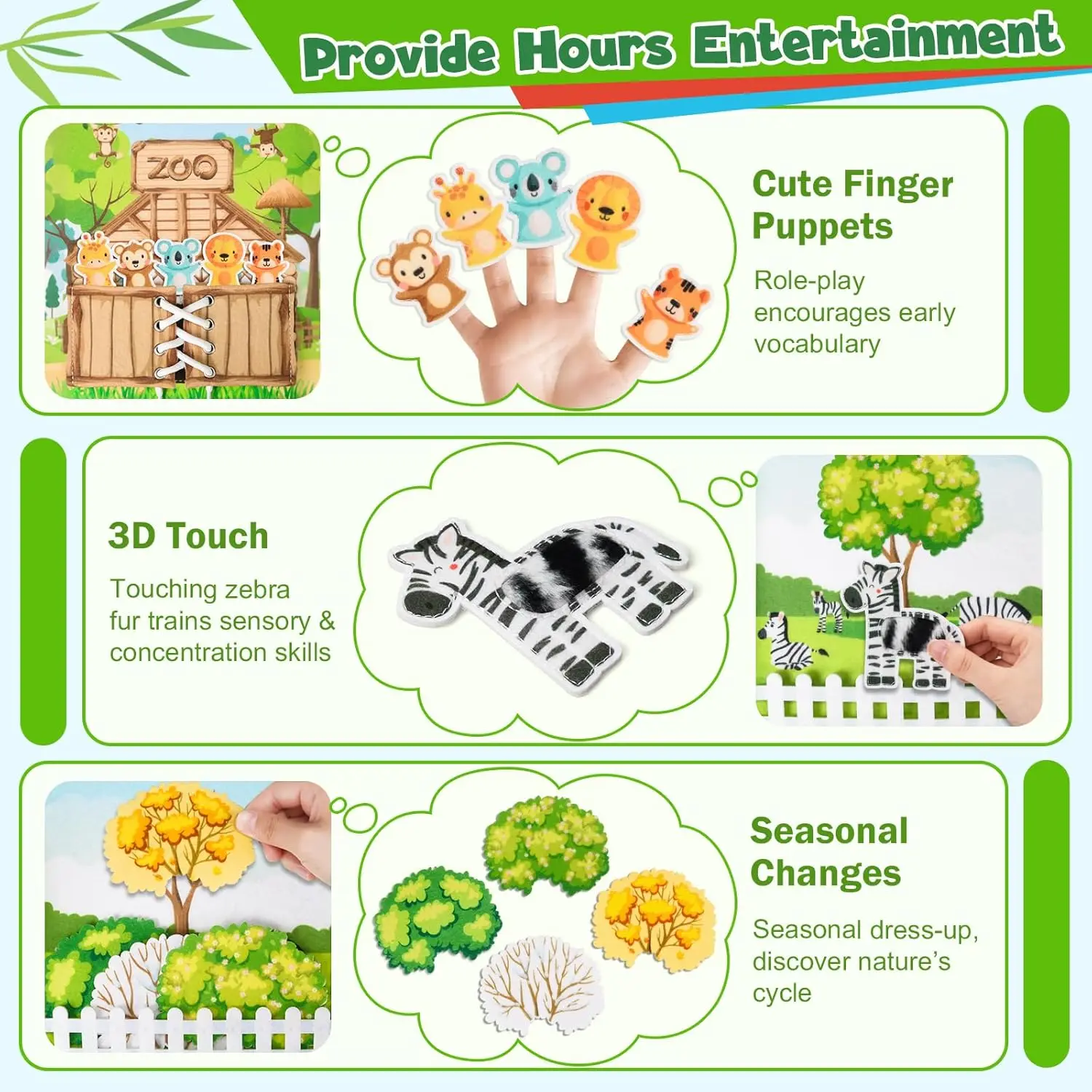 Kids Educational Felt Learning Board - Image 5