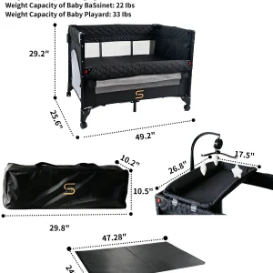Baby Play yard with Bassinet & Changing Table - Thumbnail Image 3