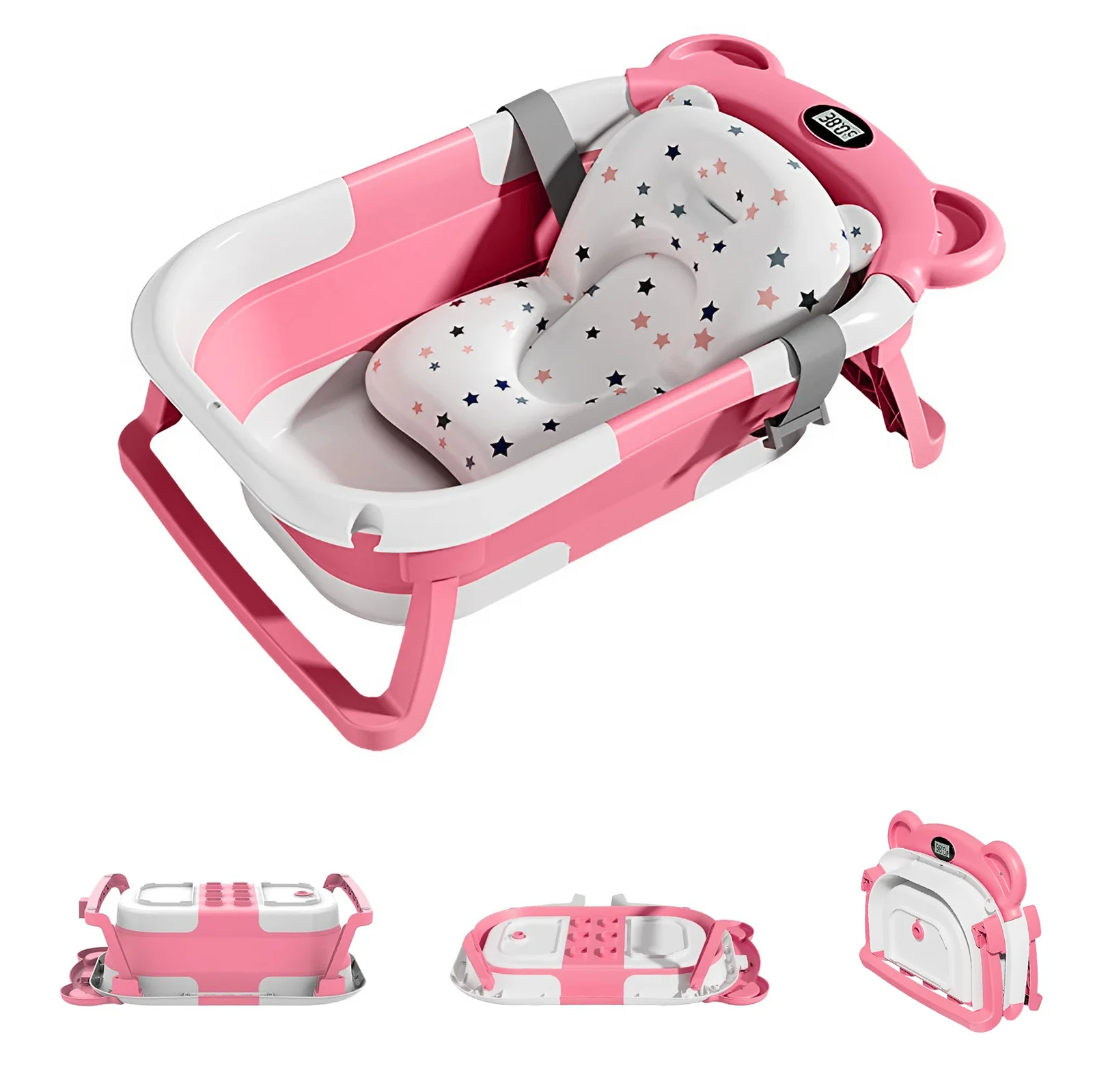 Collapsible Baby Bathtub with Thermometer - Image 4
