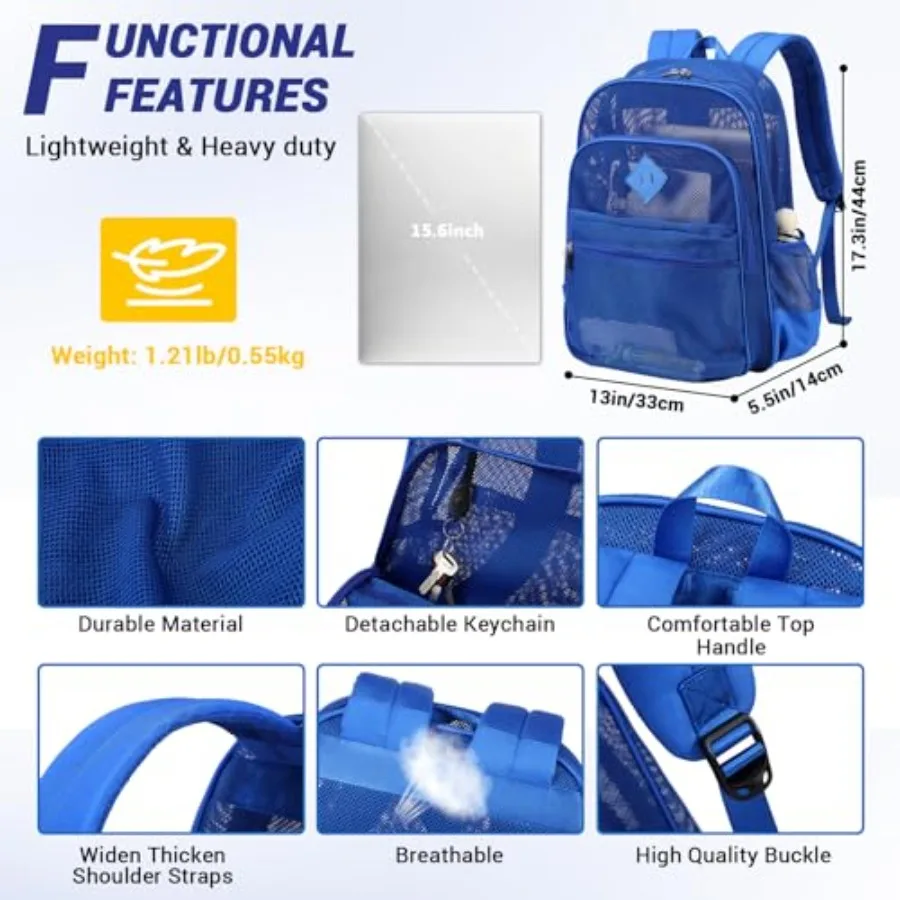 Mesh Backpack for School, Sports & Travel - Image 5