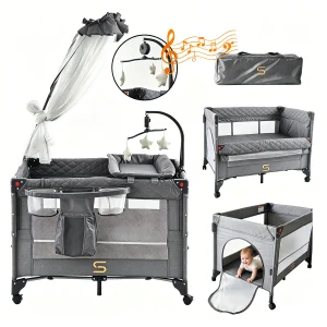 Baby Play yard with Bassinet & Changing Table - Thumbnail Image 1