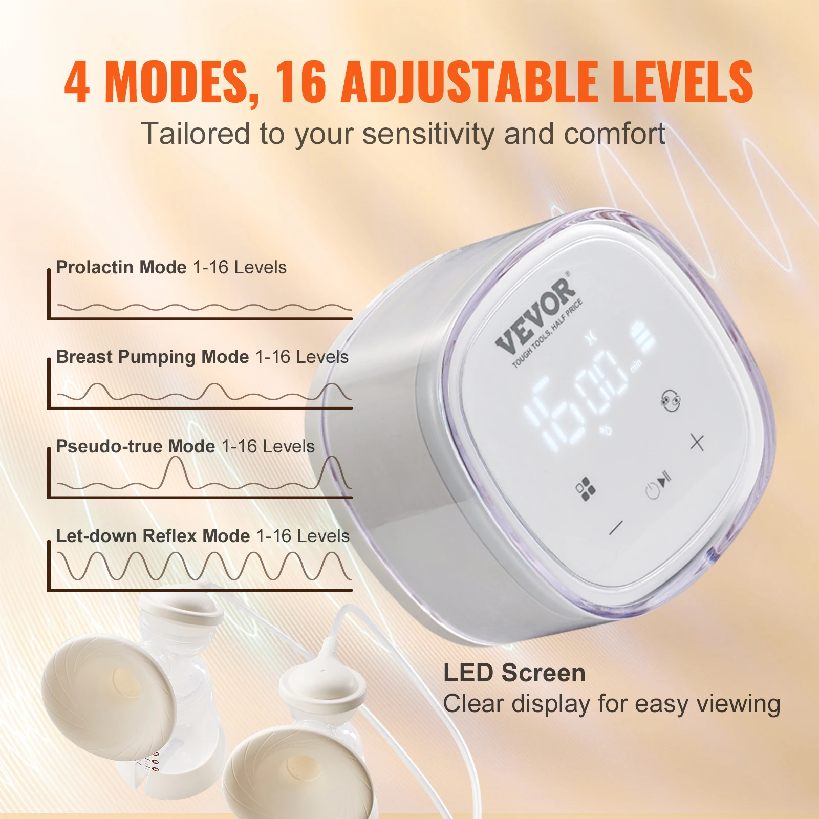 Portable Electric Breast Pump with LED Display - Image 3