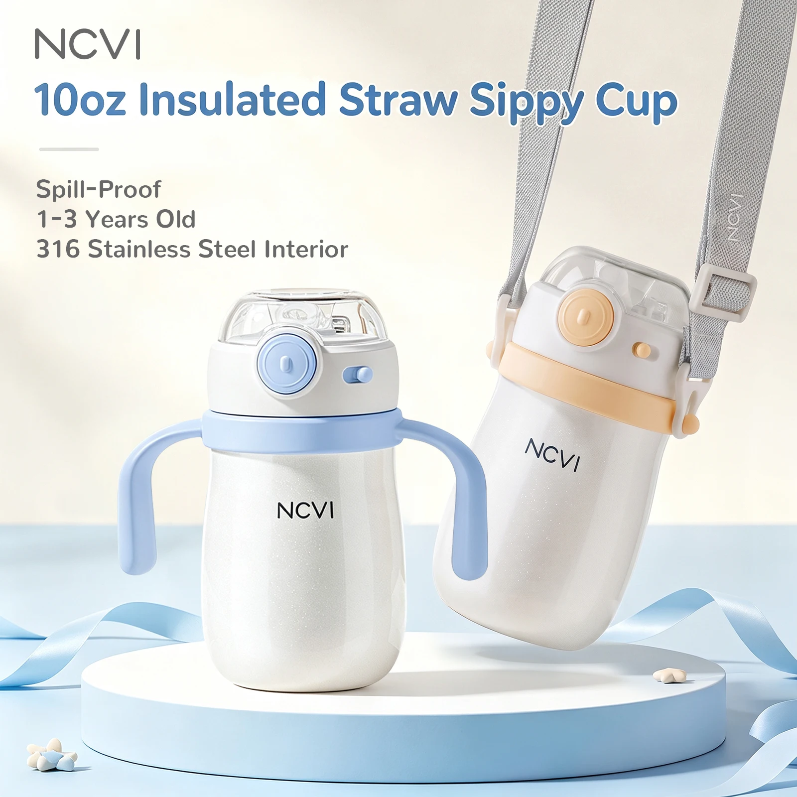Kids Stainless Steel Straw Cup 10oz - Image 2