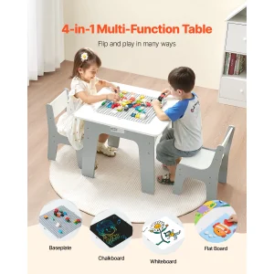 4-in-1 Kids Activity Table & 2 Chairs Set - Thumbnail Image 2