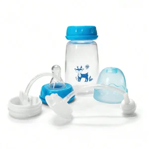 5oz Baby Feeding Bottle with Straw Brush