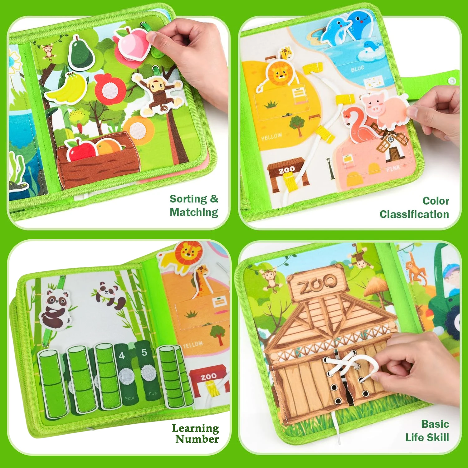 Kids Educational Felt Learning Board - Image 3