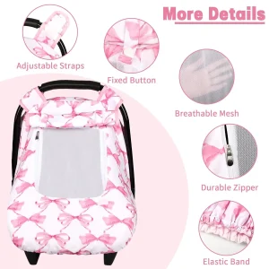 Infant Car Seat Canopy with Breathable Mesh - Thumbnail Image 3