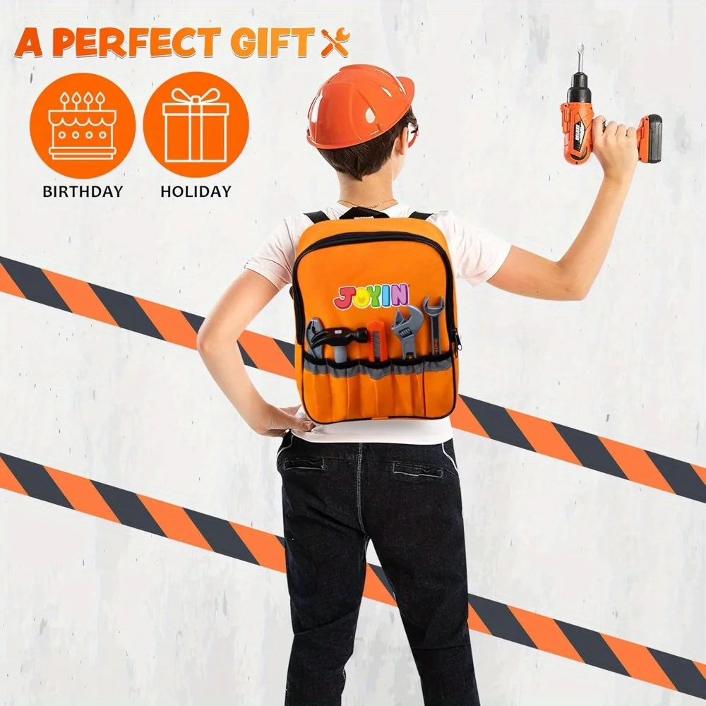 32-Piece Kids Pretend Tool Set with Backpack - Image 3