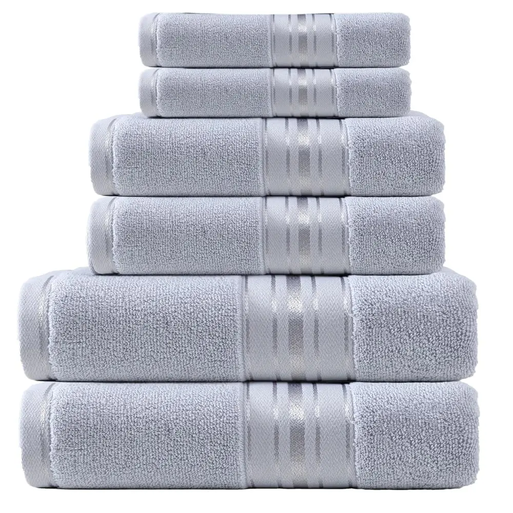 6-Piece 100% Cotton Turkish Towel Set - Image 1