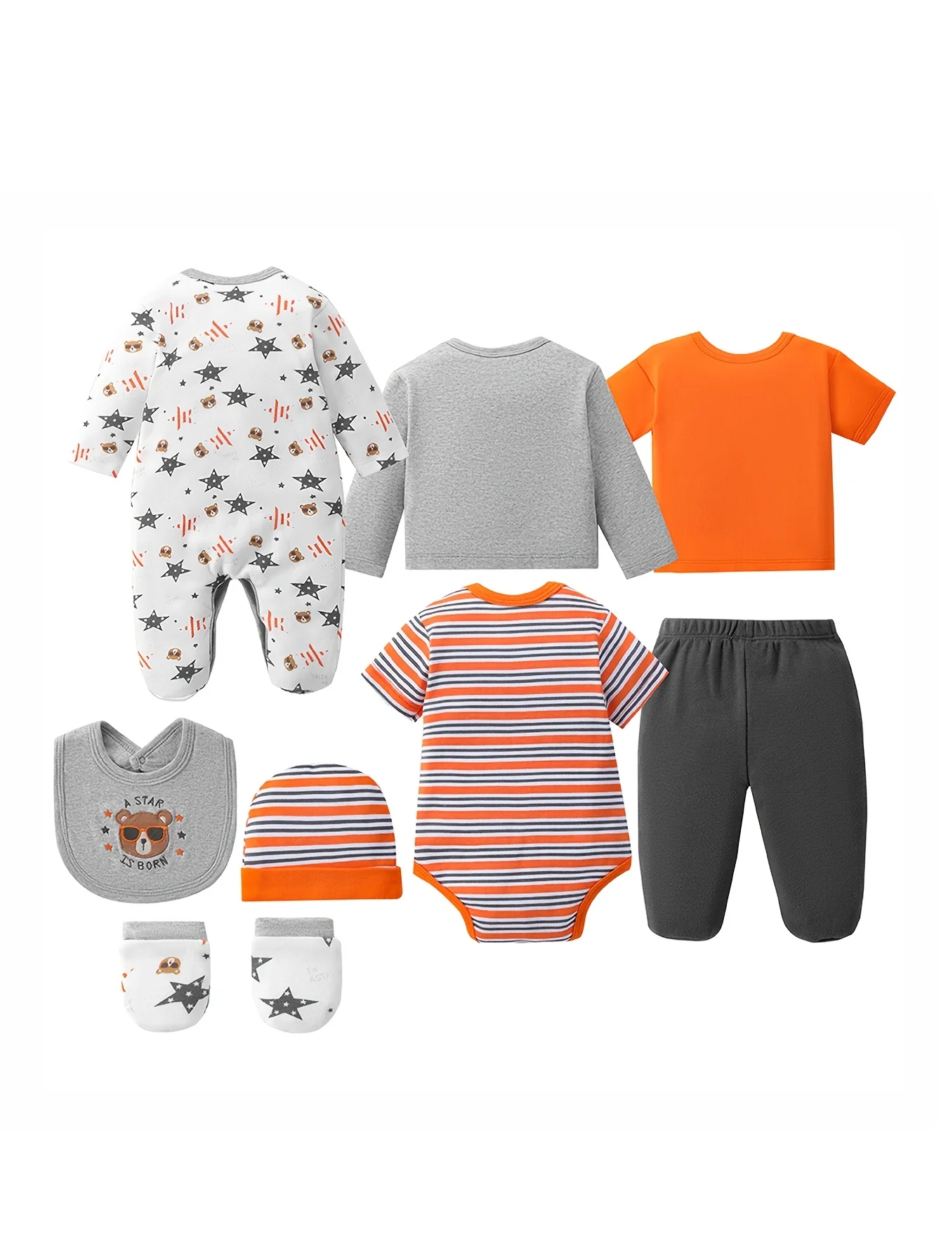 8-Piece Unisex Newborn Layette Set - Image 1