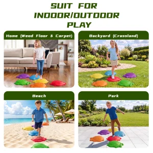 Kids Balance Stepping Stones 12-Piece Set - Thumbnail Image 3