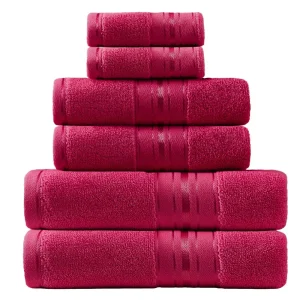 6-Piece 100% Cotton Turkish Towel Set - Thumbnail Image 7